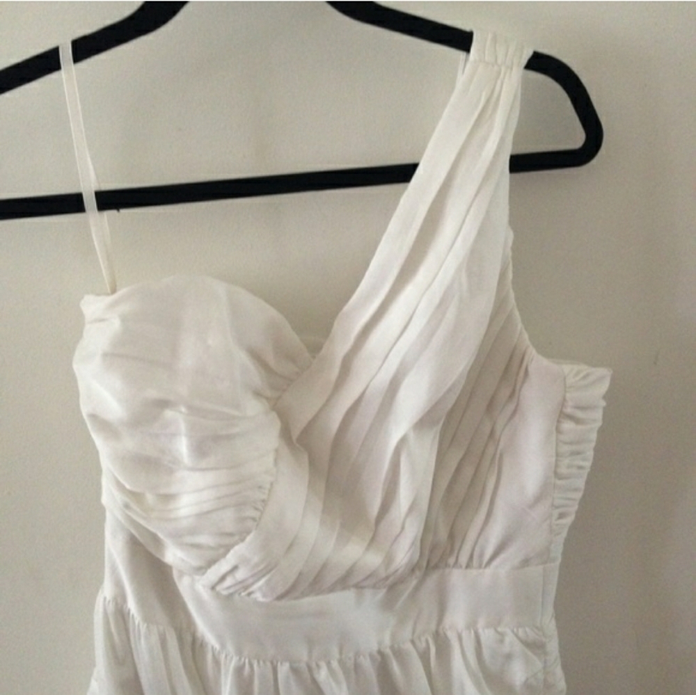Conscious Collection By H&M White One-Sleeve Dress View 3
